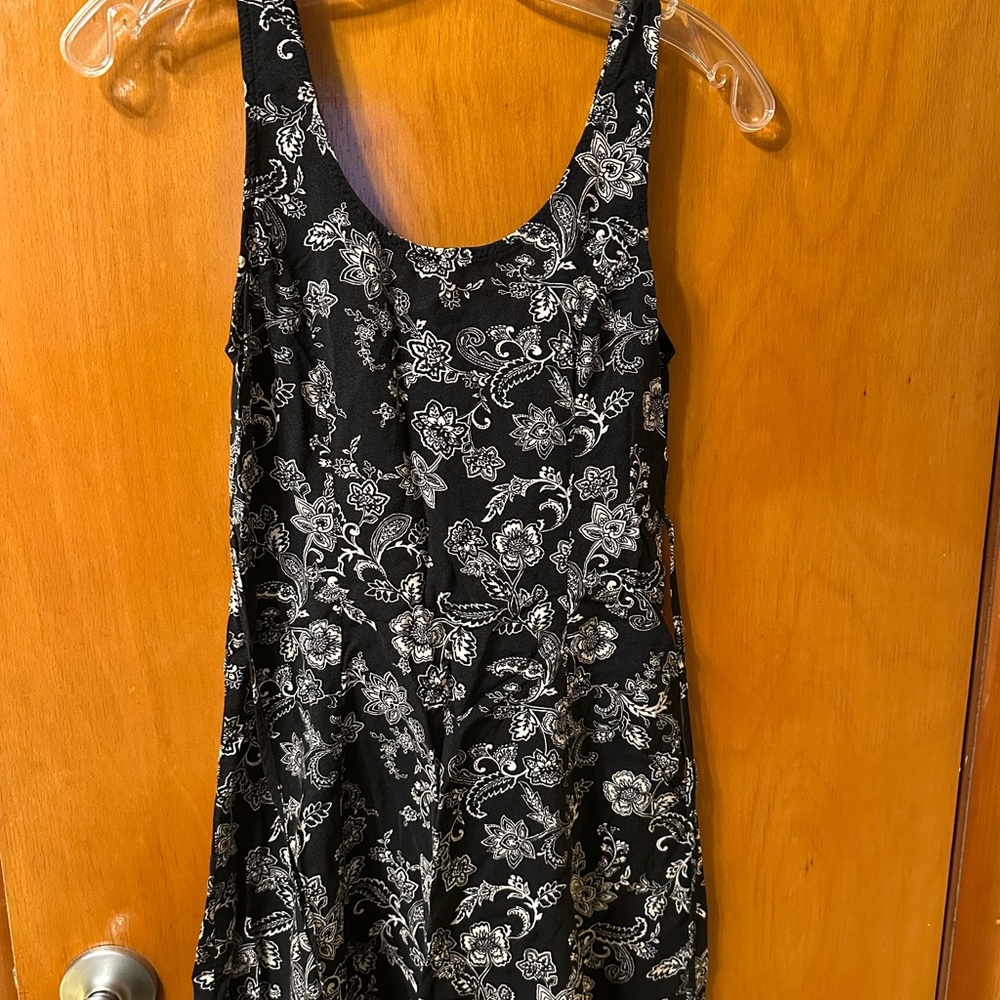 Black and White Floral Dress